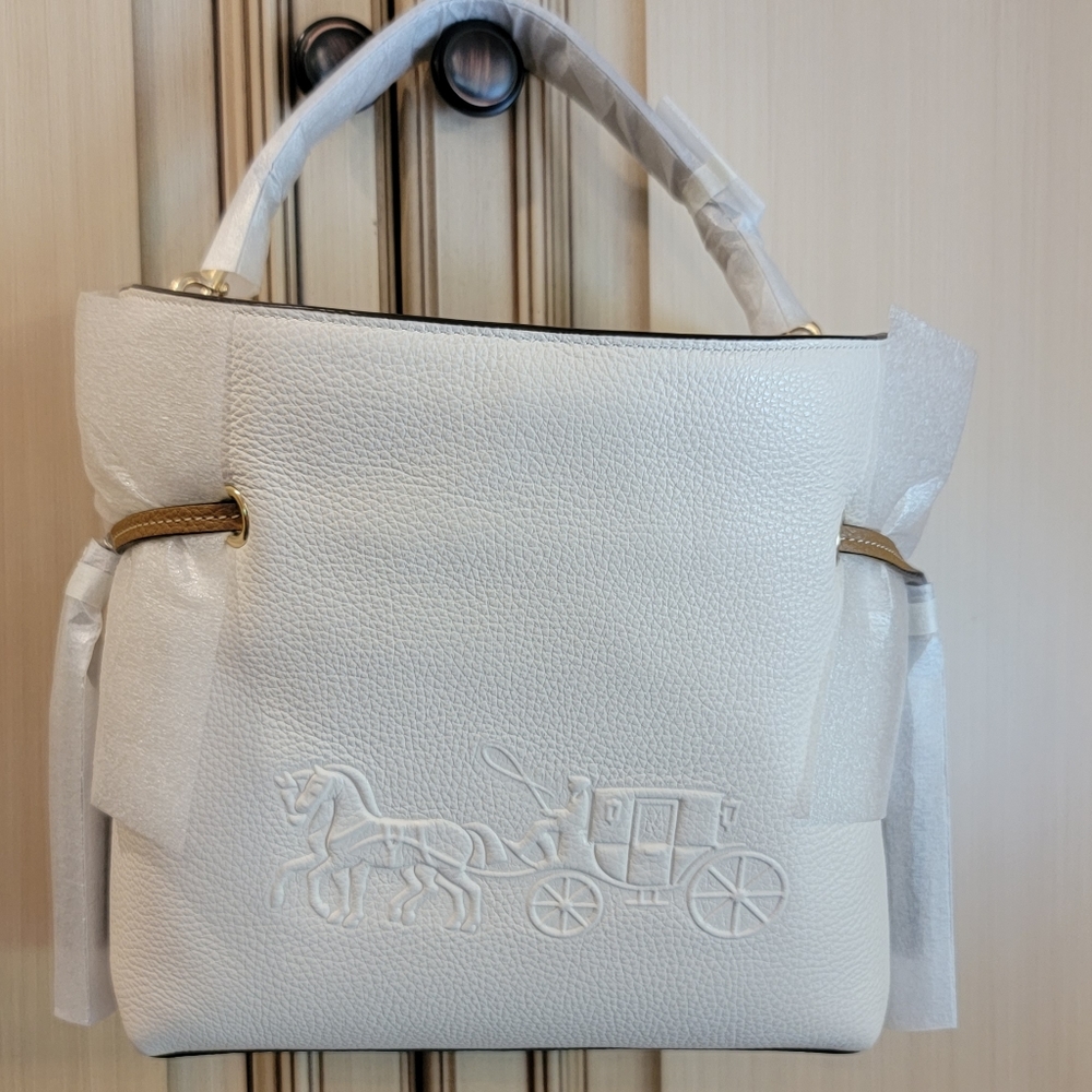 NWT Coach Chalk Crossbody with Gold hardware with 2 interior pockets